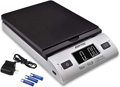 ACCUTECK All-in-1 Series W-8250-50bs A-Pt 50 Digital Shipping Postal Scale with Ac Adapter, Silver