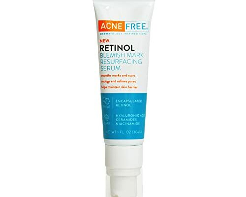 AcneFree Retinol Blemish Mark Resurfacing Serum with Hyaluronic Acid, and Niacinamide | Helps to Reduce the Appearance of Acne Marks | Redness Control | 1 Ounce