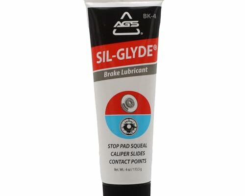 AGS SIL-Glyde 4 oz Tube Silicone Based Brake Assembly Lubricant for Eliminating Disc Brake Squeal - Moisture Proof, Heat Resistant, Rust and Corrosion Protector