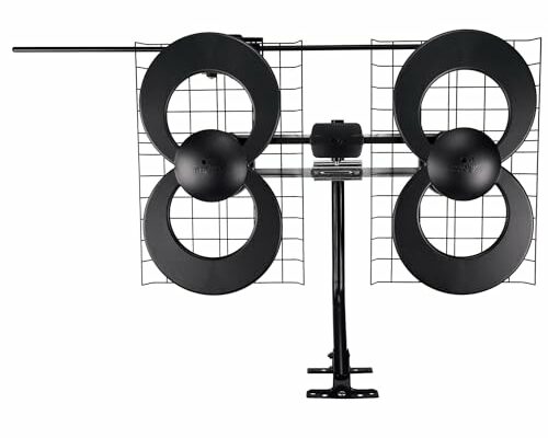 Antennas Direct ClearStream 4V Indoor Outdoor TV Antenna, UHF VHF, Multi-Directional, 70+ Mile Range, 4K 8K UHD, NEXTGEN TV – w/ 20-inch Mast (Black)