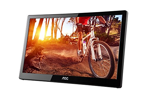 AOC e1659Fwu 16-Inch Ultra Slim 1366x768 Res 200 cd/m2 Brightness USB 3.0-Powered Portable LED Monitor (Renewed)