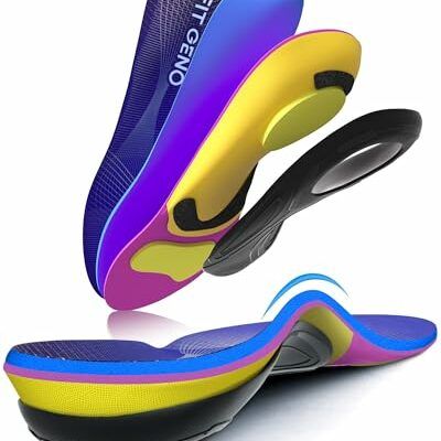 Arch Support Plantar Fasciitis Insoles: Heavy Duty Shoe Inserts for Women & Men 220lbs+ - Heel Arch & Metatarsal Pain Relief Shoe Orthotics for Work Boots Sneakers (Women's 10-11 / Men's 8-9)