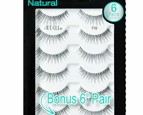 Ardell False Eyelashes Natural 110 Black, 1 pack (5 pairs per pack)