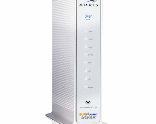 ARRIS SURFboard SVG2482AC DOCSIS 3.0 Cable Modem & AC2350 Wi-Fi Router , Comcast Xfinity Internet & Voice , Four 1 Gbps Ports , 2 Telephony Ports for Digital Voice , Up to 800 Mbps