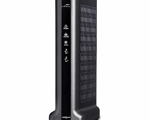 ARRIS SURFboard T25 DOCSIS 3.1 Gigabit Cable Modem , Comcast Xfinity Internet & Voice , Two 1 Gbps Ports , 2 Telephony Ports , 800 Mbps Max with Xfinity Internet Plans,Black