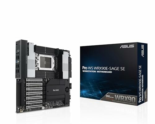 ASUS Pro WS WRX90E-SAGE SE EEB Workstation Motherboard, AMD Ryzen™ Threadripper™ PRO 7000 WX-Series, ECC R-DIMM DDR5, 32 Power-Stage,7xPCIe 5.0x16, PCIe 5.0 M.2, 10Gb & 2.5Gb LAN, Multi-GPU Support