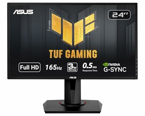 ASUS VG248QG 24" G-SYNC Gaming Monitor 165Hz 1080p 0.5ms Eye Care with DP HDMI DVI,Black