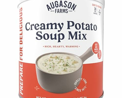 Augason Farms Creamy Potato Soup Mix Can, Emergency Food Supply, Everyday Meals, 36 Servings