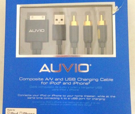 Auvio Composite A/v and USB Charging Cable for Ipod and Iphone