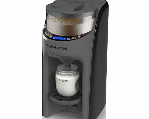 Baby Brezza New and Improved Formula Pro Advanced Formula Dispenser Machine - Automatically Mix a Warm Formula Bottle Instantly - Easily Make Bottle with Automatic Powder Blending, Charcoal