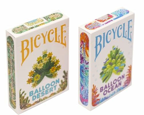 Balloon Ocean and Desert Bicycle Playing Cards - 2 Deck Set with Fun Original Art - Ideal for Childrens Parties