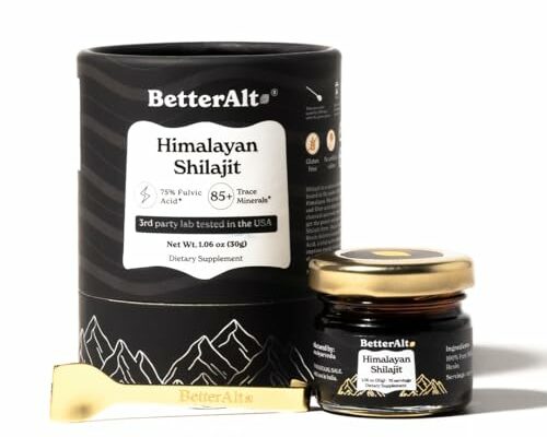 Better Alt BetterAlt Pure Himalayan Shilajit Resin High Potency for Men & Women| 75 Servings for Energy Boost & Immune Support, 85+ Trace Minerals, 75%+ Fulvic Acid, with Lab Test Report,400mg