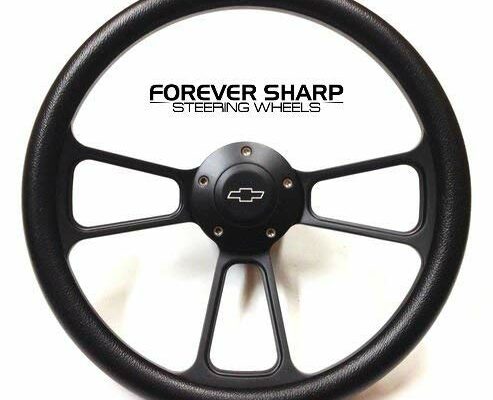 Billet Muscle Steering Wheel Compatible with Chevy Gm 95-01 Set W/Chevy Engraved Horn GMC TRUCK