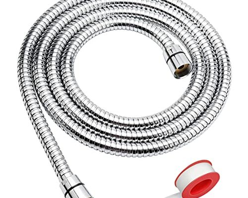 Blissland Shower Hose, 79 Inches Extra Long Stainless Steel Handheld Shower Head Hose with Brass Insert and Nut - Durable and Flexible(Chrome)