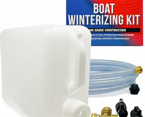 Boat Winterizing Kit and RV Winterizing Kit, 5-Gallon Antifreeze Tank with Hose and Adapters, for Marine Engines, Outboard Motors, RVs, Campers, and Winterization Flushing