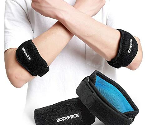 Bodyprox Elbow Brace 2 Pack for Tennis & Golfer's Elbow Pain Relief