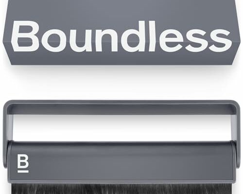 Boundless Audio Record Cleaner Brush - Carbon Fiber Anti-Static Vinyl Brush - Record Player Accessories for Vinyl Cleaning