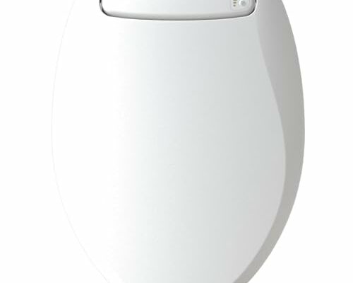 Brondell L60-EW LumaWarm Heated Toilet Seat with Night Light Three Temperature Settings, Gentle Close Lid, Easy Installation, Built-in Controls, Elongated, White