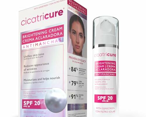 Cicatricure Brightening Facial Moisturizer, 3-in-1 Face Cream with Anti-Wrinkle Q Acetyl 10 & Nutri-Aclarant, SPF 20, Brighten & Even Skin Tone 1.6 fl oz