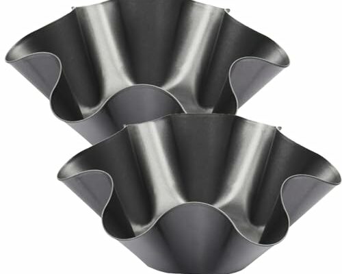 Cielasis 2 Pack 8.5" Nonstick Large Taco Shell Bowl – Carbon Steel Tortilla Maker Shell Pans Baking Molds Tostada for Frying Salad Bowls