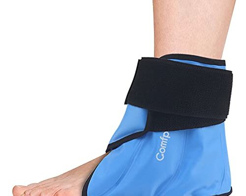 Comfpack Heel Ice Pack Wrap for Plantar Fasciitis Relief, Ankle Ice Pack Wrap for Swelling, Reusable Gel Cold Ice Pack for Foot Pain Relief, Achilles Tendonitis, Ankle Sprain, Heel Pain, Foot Surgery