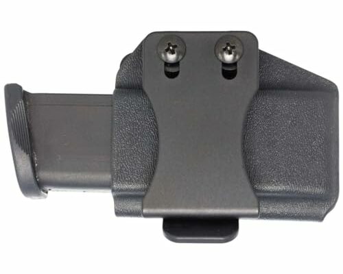 Concealment Express Horizontal Single OWB KYDEX Magazine Holster/Mag Carrier - Adj. Retention - US Made - (BLK, 9MM/40SW Double Stack)