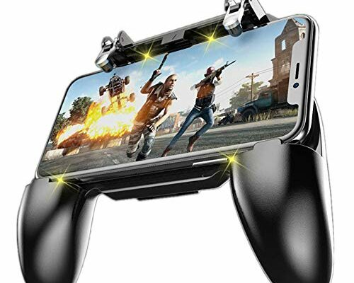 COOBILE Mobile Game Controller for PUBG Mobile Controller L1R1 Mobile Game Trigger Joystick Gamepad for iOS & Android Phone(W10 update)