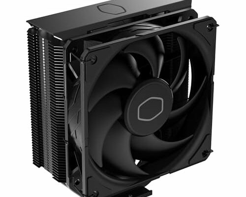 Cooler Master Hyper 212 Black CPU Air Cooler, SickleFlow 120 Edge PWM Fan, Aluminum Top Cover, 4 Copper Heat Pipes, 152mm Tall, AMD Ryzen AM5/AM4, Intel LGA 1851/1700/1200 Brackets