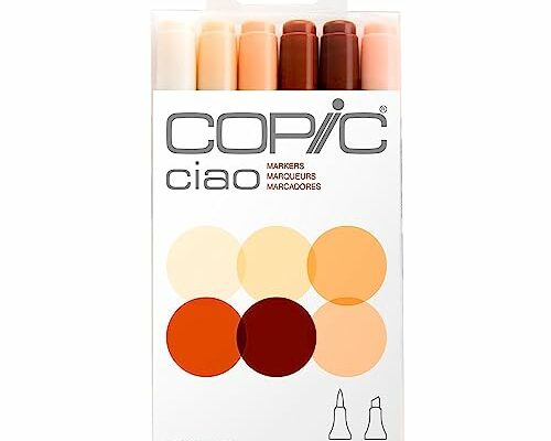 Copic I6-Skin Ciao Markers, Skin, Portrait, 6-Pack