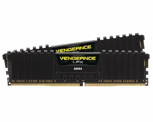 CORSAIR VENGEANCE LPX DDR4 RAM 32GB (2x16GB) 3200MHz CL16-20-20-38 1.35V Intel AMD Desktop Computer Memory - Black (CMK32GX4M2E3200C16)