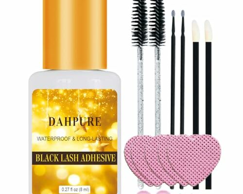 DAHPURE DIY Cluster Lash Glue 2-3 Weeks Long Lasting, Strong Hold Eyelash Extension Glue, Individual Waterproof Lash Glue, Salon & Home, No Irritation