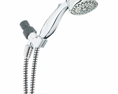 Delta Faucet 7-Spray Touch-Clean Hand Held Shower Head with Hose, Chrome, 75700