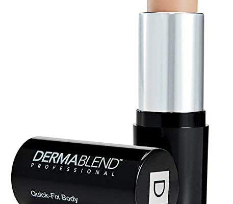 Dermablend Quick-Fix Body Makeup Full Coverage Foundation Stick, Water-Resistant Body Concealer for Imperfections & Tattoos, 0.42 Oz