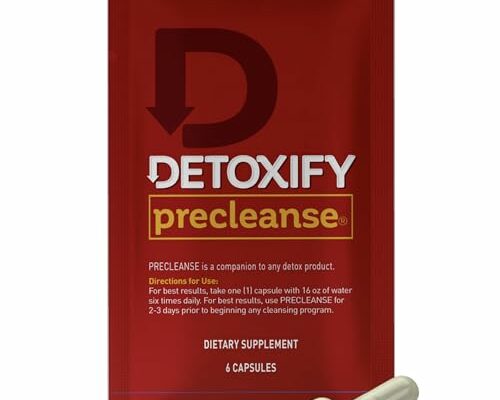 Detoxify Pre Cleanse One Day Detox Capsules with Milk Thistle and Dandelion - Total Body Cleanse for Women and Men