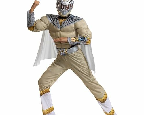 Disguise Zenith Ranger Costume for Kids, Official Muscle Padded Power Rangers Cosmic Fury Costume with Mask, Child Size (10-12)