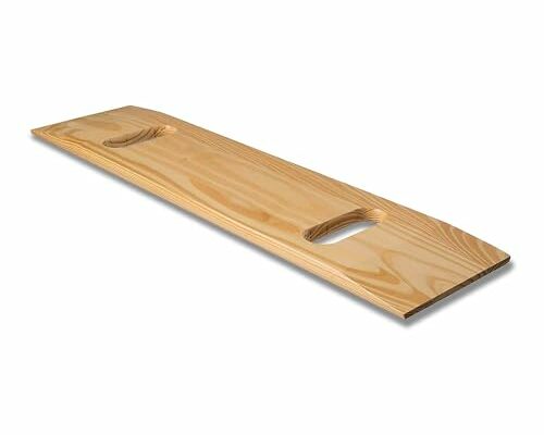 DMI Transfer Board and Slide Board, FSA Eligible, Made of Heavy-Duty Wood for Patient, Senior and Handicap Move Assist and Slide Transfers, Holds up to 440 Pounds, 2 Cut out Handles, 30 x 8 x 1