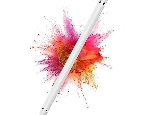 DOGAIN Active Digital Stylus Pen for Android,iOS, iPad/iPad 2/New iPad 3/iPad4/iPad Pro/iPad Mini/iPad Mini 2/3 /4 and Most Tablet,1.5mm Fine Point Rechargeable（White）