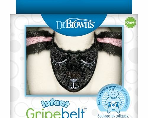 Dr. Brown's Infant Gripebelt Heated Belly Band, Soothe Baby's Tummy with Gentle Warmth and Compression, Lamb, 0m+