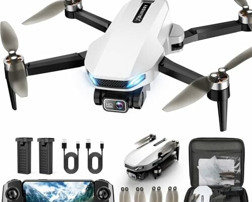 Drone with Camera for Adults, 2K HD GPS Drone with Auto Return, Follow Me, Circle Fly, Waypoint Fly, Optical Flow, Brushless Motor, Foldable 5G Transmission FPV Quadcopter