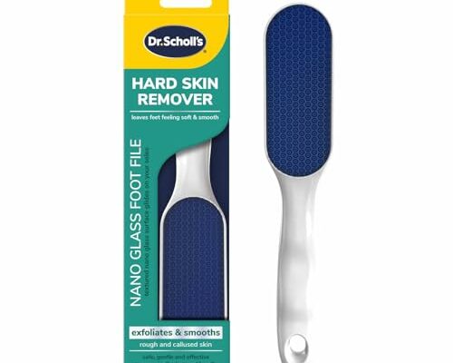 Dr. Scholl's Hard Skin Remover Nano Glass Foot File - Foot Callus Remover, Durable Foot Scrubber, Dead Skin Remover, Hygienic Pedicure Tool, Long Lasting Foot Buffer, Soft Smooth Feet