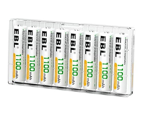 EBL 8 Pack AAA Ni-MH Rechargeable Batteries AAA Batteries ProCyco Technology (Typical 1100mAh, Minimum 1000mAh)