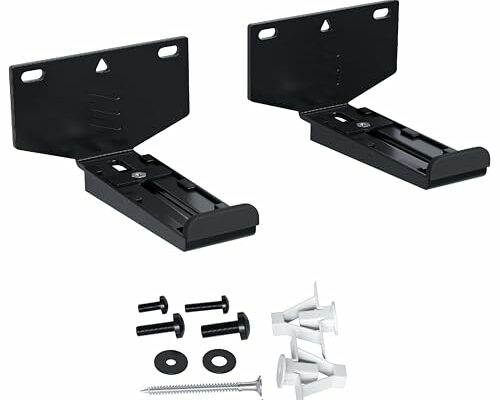 ECHOGEAR Soundbar Wall Mount Bracket - Works with All Soundbars Including Samsung, Vizio, LG, & More - Depth Adjustable for Dolby Atmos Soundbars