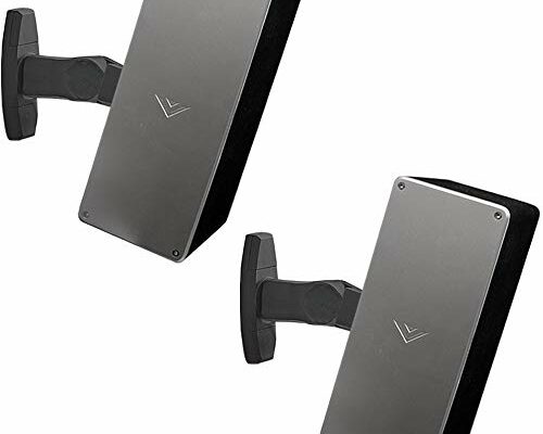 ECHOGEAR Speaker Wall & Ceiling Mount Pair - Universal Design Works with Vizio, Sony, & More - Tilt & Swivel Without Tools for Surround Sound - Easy to Install Indoors & Outdoors