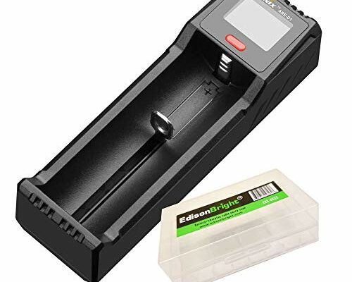 EdisonBright Fenix are-D1 USB Powered Smart Battery Charger for 21700/18650/16340 BBX5 Battery Carry case