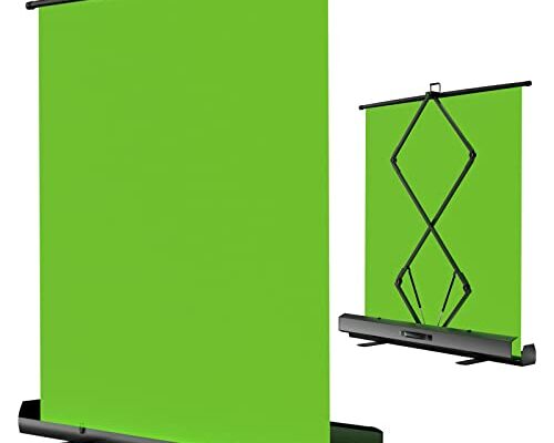 EMART Upgrade Green Screen, 61x72in Collapsible Chroma Key Panel for Background Removal, Portable & Retractable Wrinkle-Resistant Backdrop with Stand for Streaming, Photographic Studio, TikTok