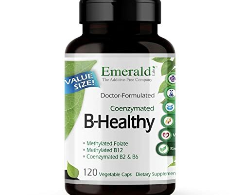 EMERALD LABS B-Healthy - Vegan Vitamin B Complex - Includes Methylated Folic Acid & Full Spectrum B Vitamins - Supports Immune, Brain & Heart Health* - 120 Vegetable Capsules