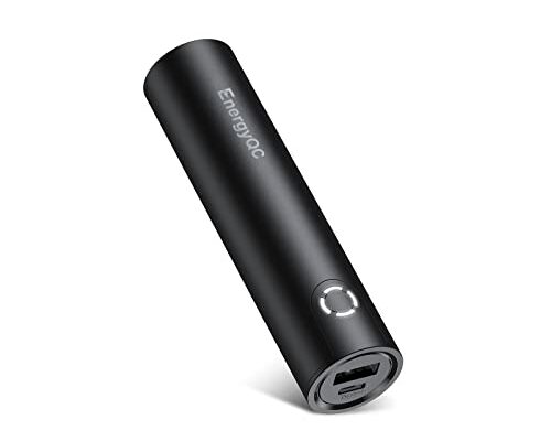 EnergyQC Fast Charging Portable Charger 5000mAh,External Battery Power Bank with 5V/2.4A Output and USB-C Input(Recharge Only), Battery Pack Compatible with iPhone,Samsung Galaxy and More-Black