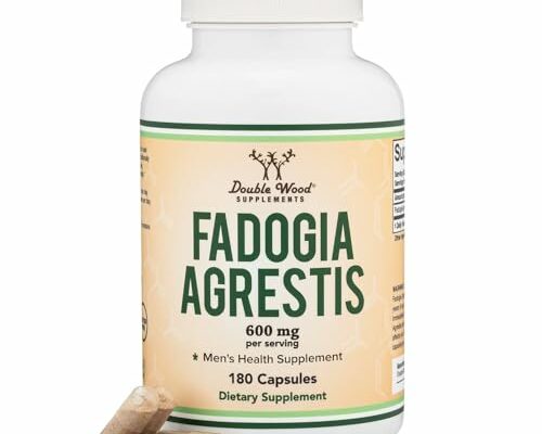 Fadogia Agrestis 600mg Per Serving (180 Capsules) Powerful Extract to Support Athletic Performance (Third Party Tested, Non-GMO, Vegan, Gluten Free) by Double Wood