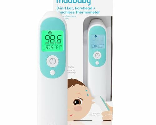 Frida Baby Thermometer, 3-in-1 Infrared Thermometer for Ear, Forehead & Touchless, FSA/ HSA Eligible Fever Thermometer for Baby, Infants ,Toddlers, Kids & Adults