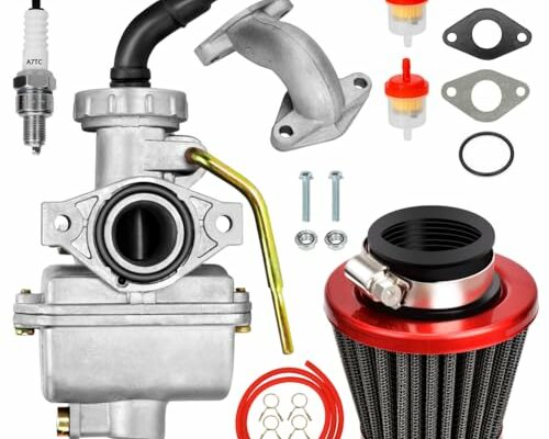 FVRITO PZ20 Carburetor Kit for Tao tao Coolster 125cc 110cc 90cc 70cc 50cc Kazuma Baja Chinese ATV Quad 4 Wheeler SunL NST Roketa Loncin Lifan XR80 CRF70 4 Stroke Go Kart Pit Dirt Bike Parts